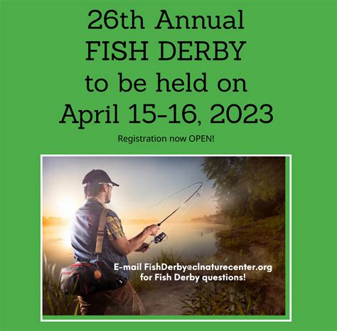 27 from 12-4 p. . Fishing derby near me 2023